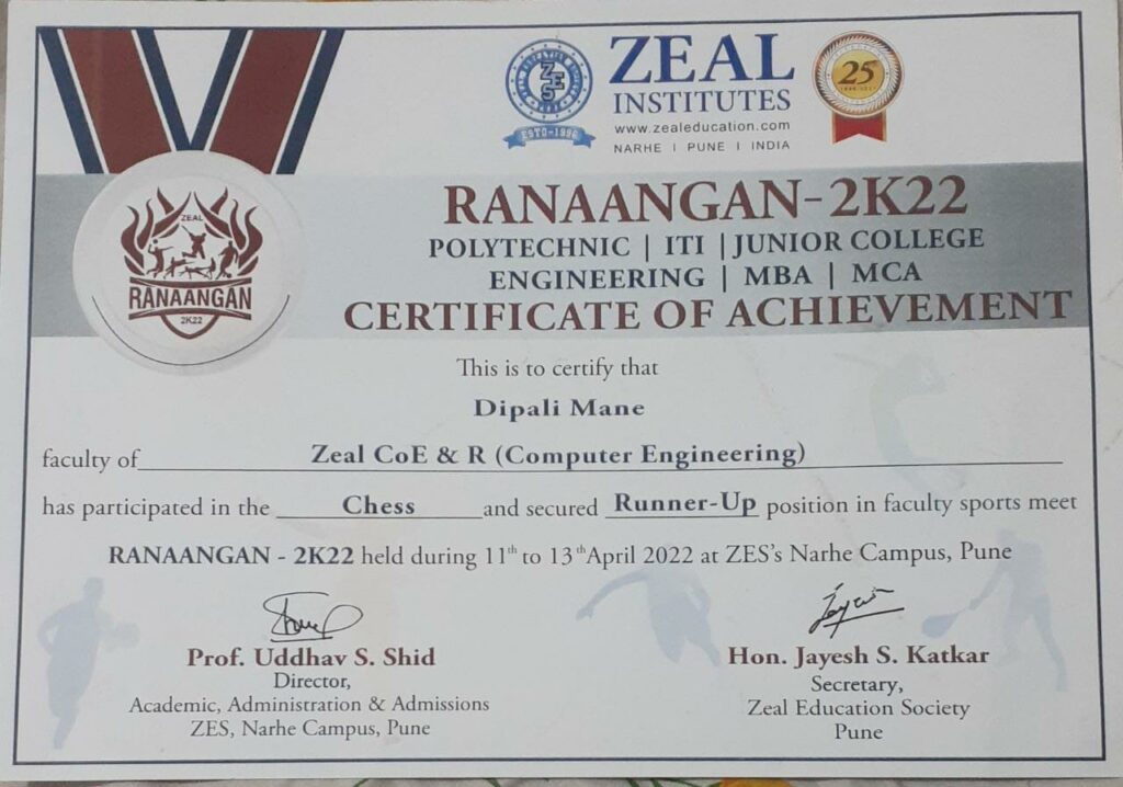Zeal College of Engineering & Research